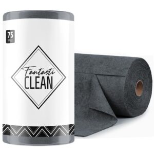 75 Pack Tear-Away Microfiber Roll（Dim Grey）