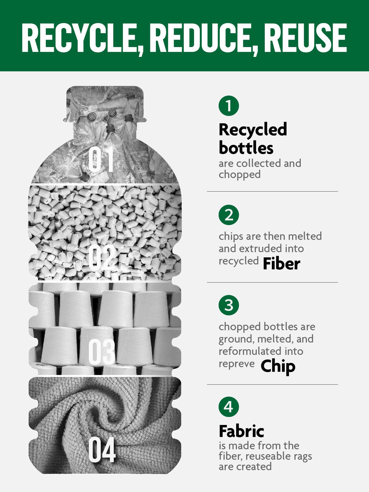 40 Pack Tear-Away Microfiber Roll(Grey) - Image 3