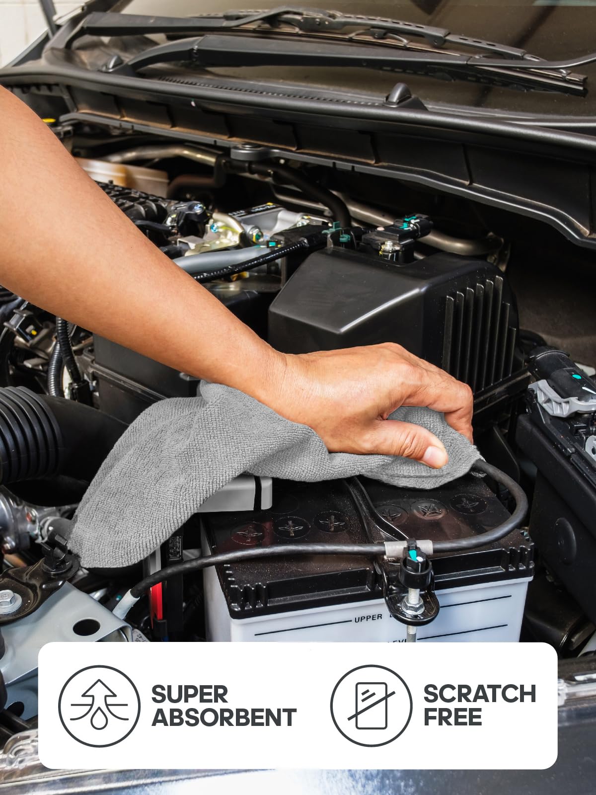 40 Pack Tear-Away Microfiber Roll(Grey) - Image 6