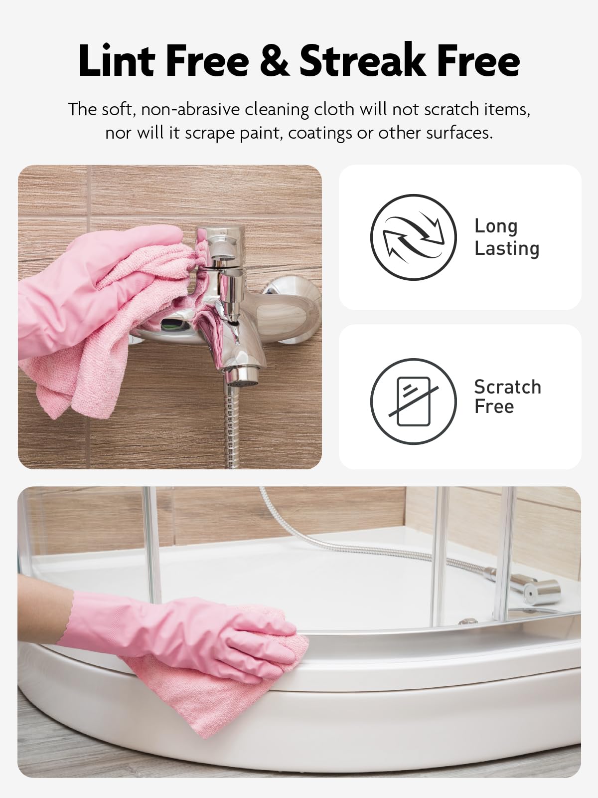 40 Pack Tear-Away Microfiber Roll(Pink) - Image 6