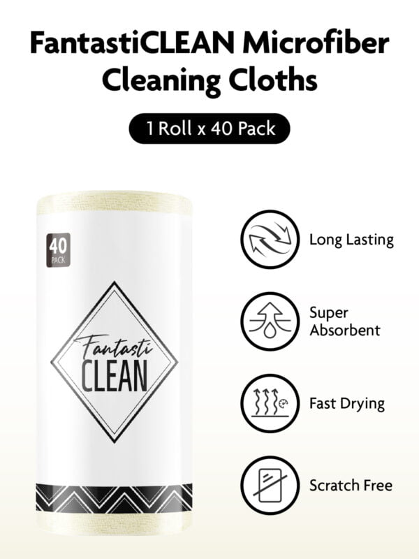 40 Pack Tear-Away Microfiber Cloth (Beige) - Image 5
