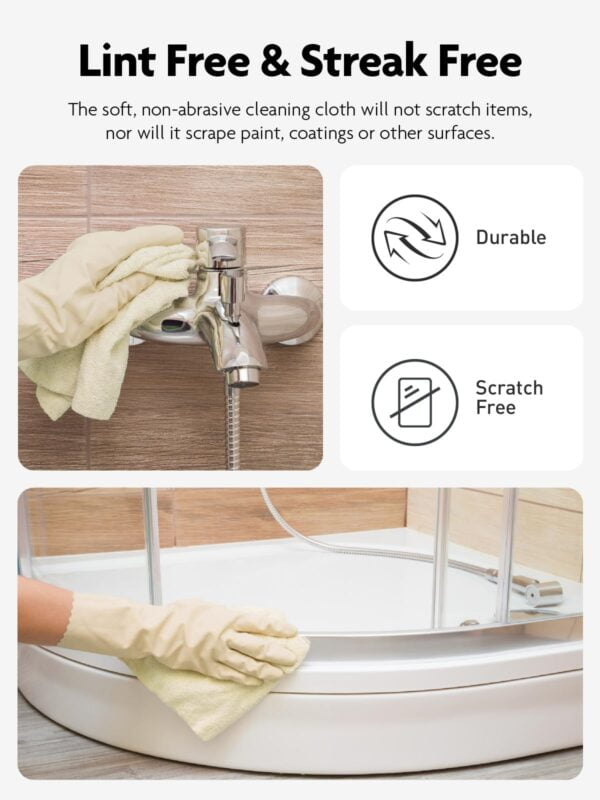 40 Pack Tear-Away Microfiber Cloth (Beige) - Image 3