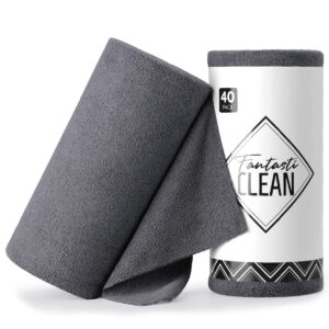 40 Pack Tear-Away Microfiber Cloth（Deep Grey）