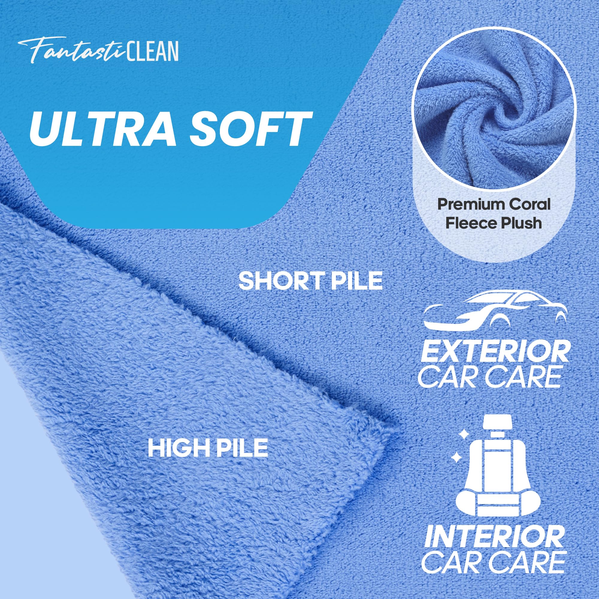 20 Pack Tear-Away Microfiber Roll(Blue) - Image 2