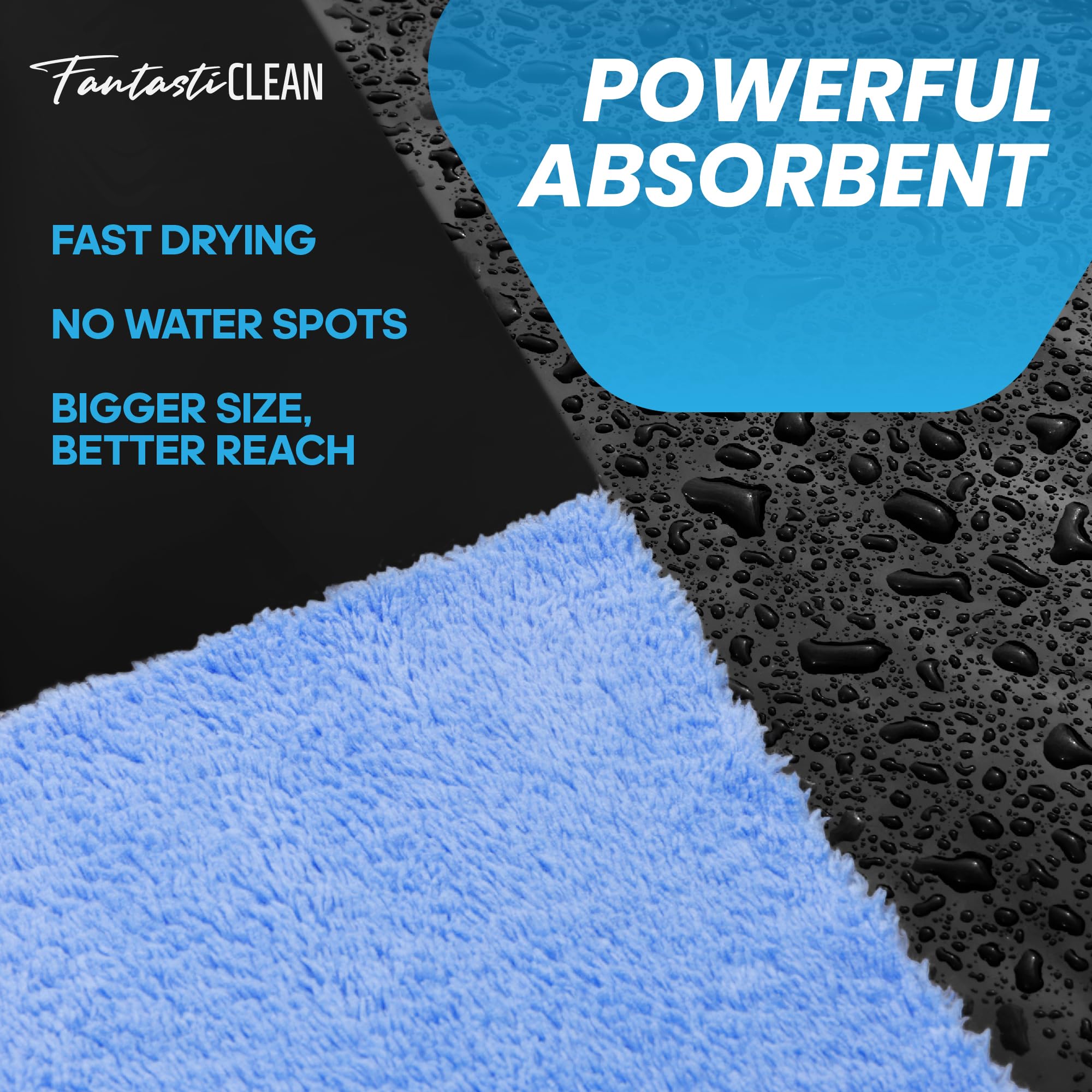 20 Pack Tear-Away Microfiber Roll(Blue) - Image 3