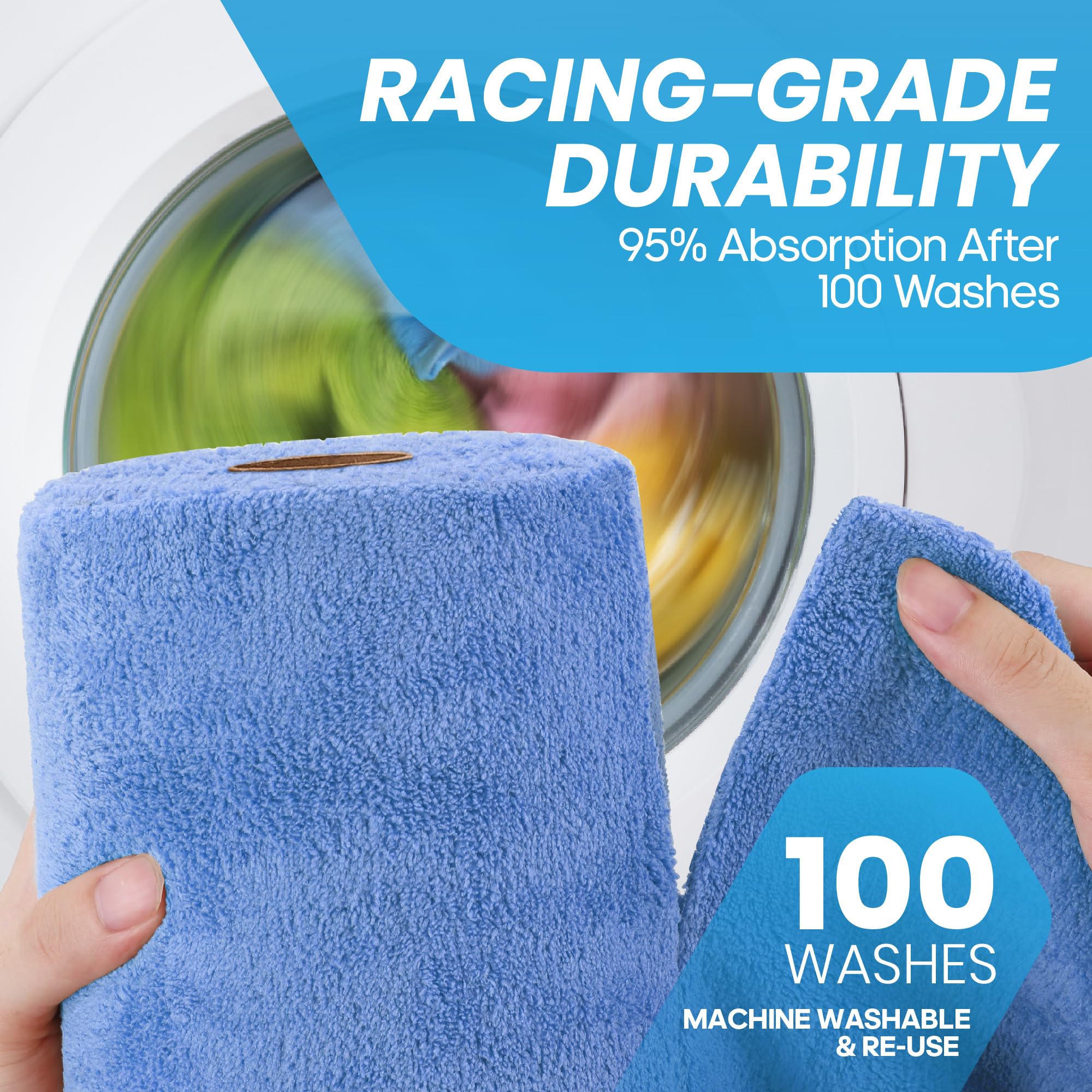 20 Pack Tear-Away Microfiber Roll(Blue) - Image 8