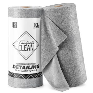 36 Pack Tear-Away Microfiber Roll（Grey）