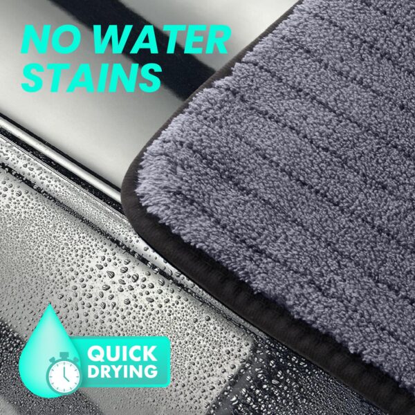FantastiCLEAN 2 Pack Reusable and Washable Cloths Microfiber Cleaning Cloth- Car Drying Towels（Grey) - Image 4