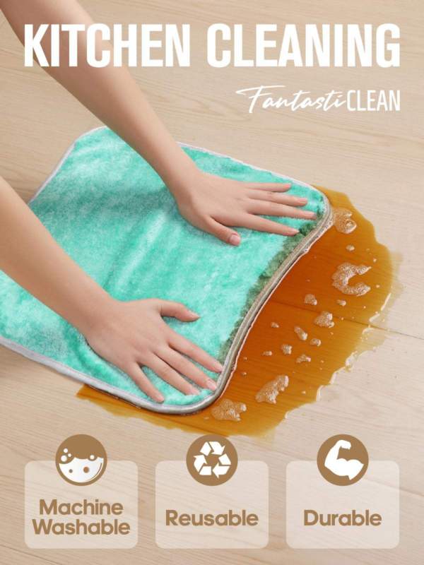 FantastiCLEAN 900GSM Reusable and Washable Cloths Microfiber Cleaning Cloth- Car Drying Towels（GRGY） - Image 5