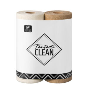 30 Pack x2 Tear-Away Microfiber Roll（Beige and Tan）