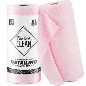 36 Pack Tear-Away Microfiber Roll（Pink）