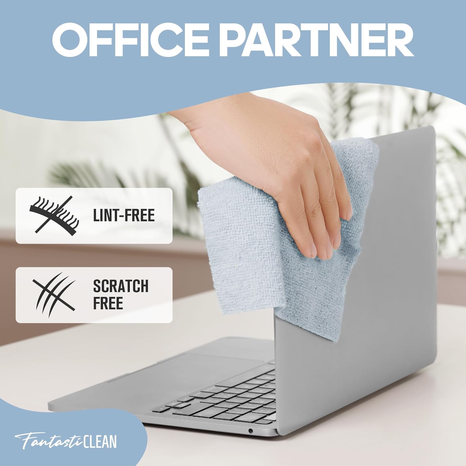 60-Pack 8x8 Inch Microfiber Cleaning Cloth Roll(Baby Blue) - Image 8