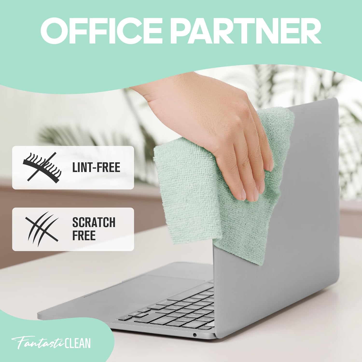 60-Pack 8x8 Inch Microfiber Cleaning Cloth Roll(Mint Green) - Image 8